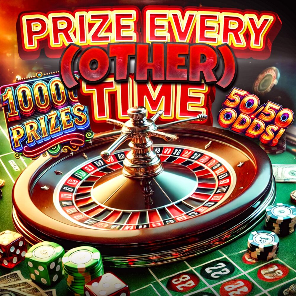 PRIZE EVERY 'OTHER' TIME - 50/50 ODDS + £500 END PRIZE!#3