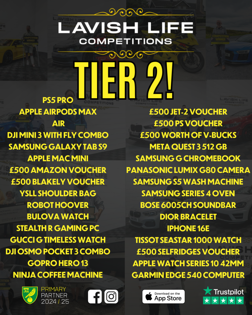 TIER COMP - CHOOSE YOUR OWN PRIZE + £1,000 END PRIZE! - Image 3