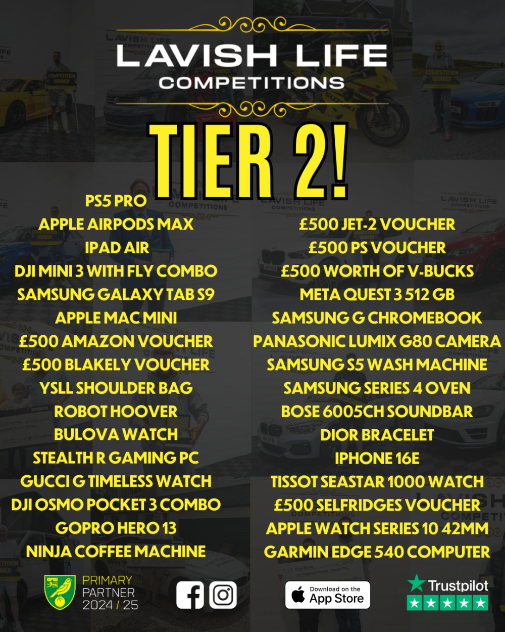 TIER COMP - CHOOSE YOUR OWN PRIZE + £1,000 END PRIZE! - Image 3