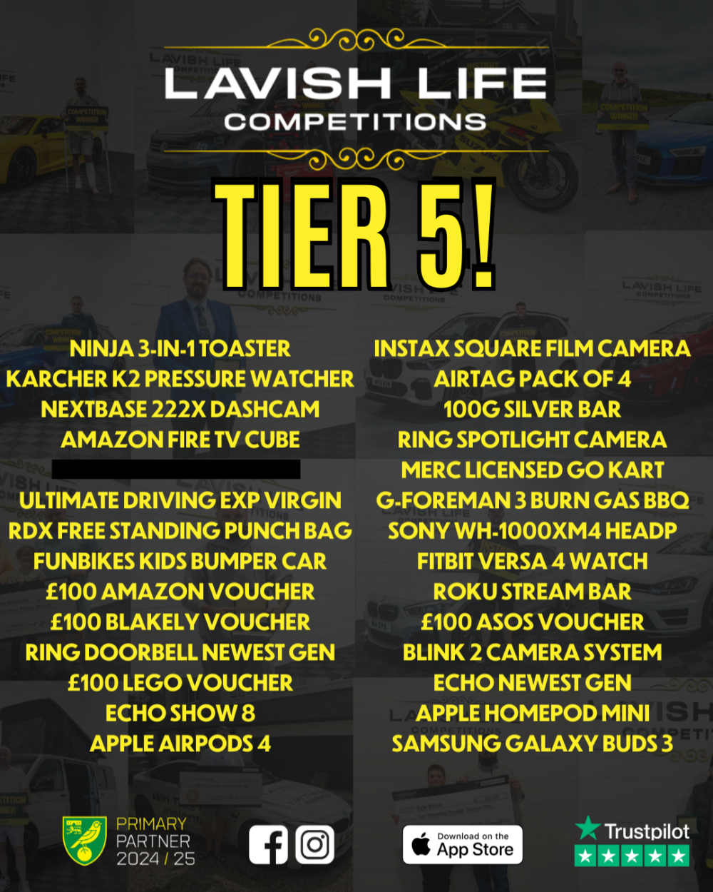 TIER COMP - CHOOSE YOUR OWN PRIZE + £1,000 END PRIZE! - Image 6