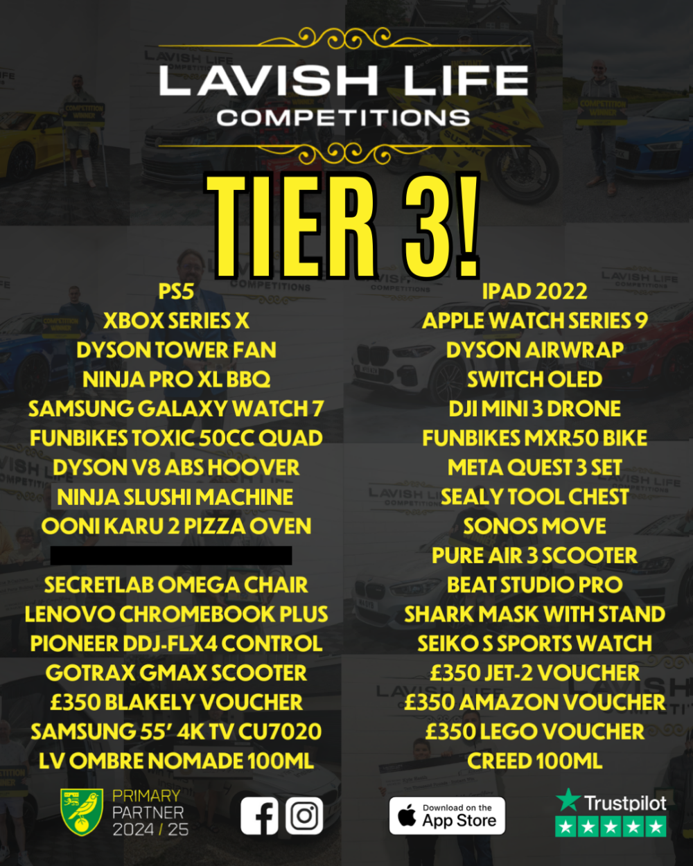 TIER COMP - CHOOSE YOUR OWN PRIZE + £1,000 END PRIZE! - Image 4
