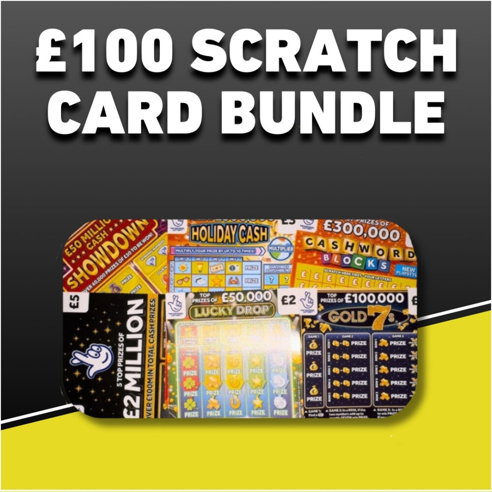 £100 WORTH OF SCRATCH-CARDS!