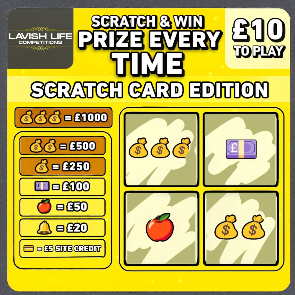 PRIZE EVERYTIME SCRATCH CARD : 6000 TICKETS/6000 WINNERS!#1