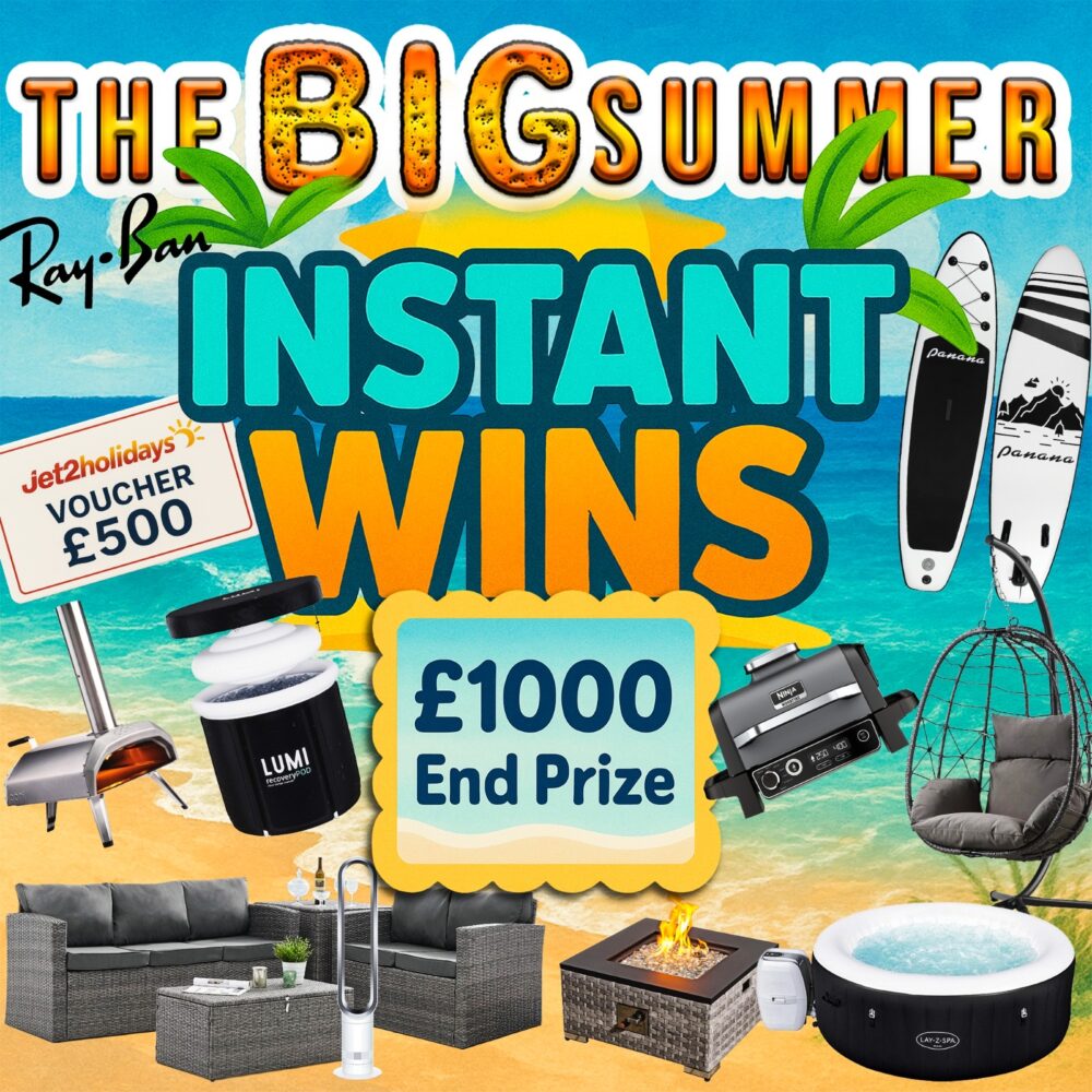 THE BIG SUMMER INSTANT WINS + £1000 END PRIZE!