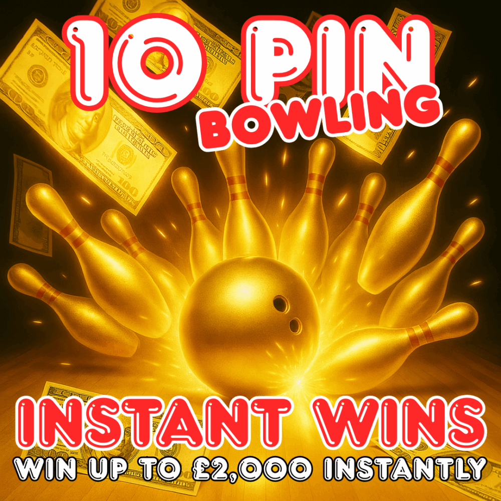 10 PIN BOWLING GAME - WIN UP TO £2,000 INSTANTLY + £1,000 END PRIZE!