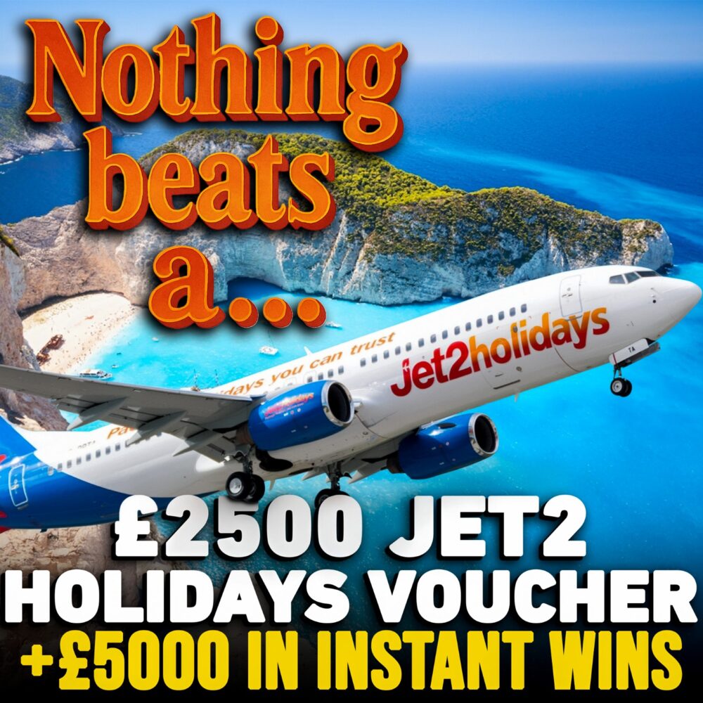 £2,500 JET-2 HOLIDAY VOUCHER + £5,000 INSTANT WINS!