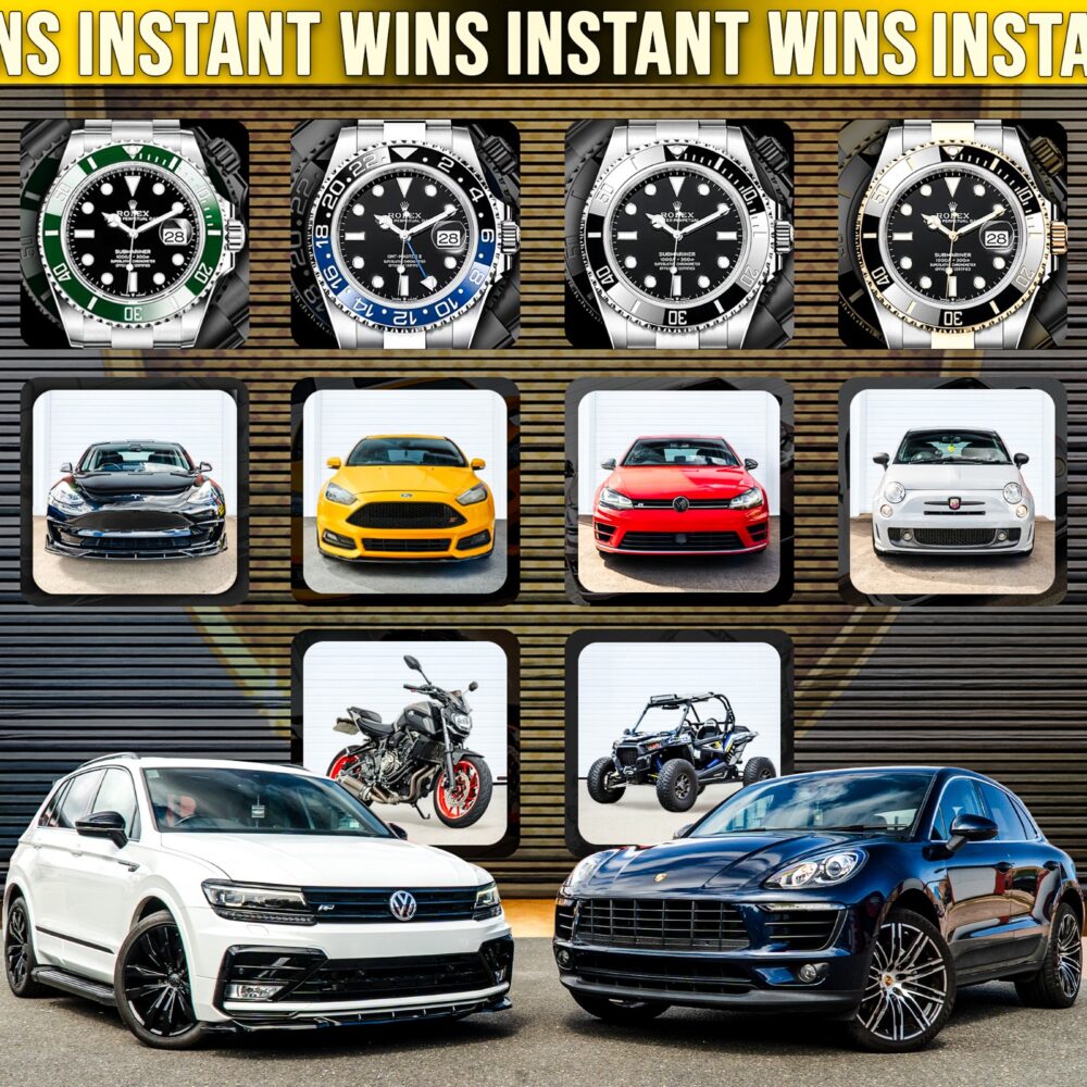 INSTANT WINS - 6 CARS, 4 ROLEX WATCHES, BIKE, POLARIS + CASH!