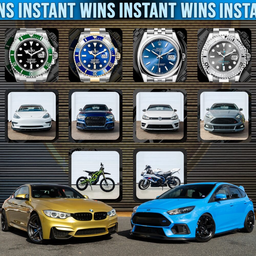 INSTANT WINS#2 - 6 CARS, 4 ROLEX WATCHES, 2 BIKES + CASH!