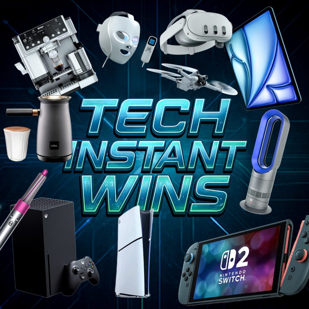 MEGA-TECH INSTANT WINS - £500 END PRIZE! OVER £20,000 WORTH OF TECH!