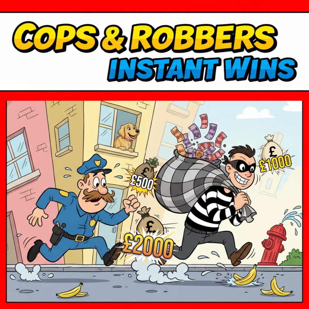 COPS & ROBBERS INSTANTS! WIN UP TO £2,000 INSTANTLY - £1000 END PRIZE!