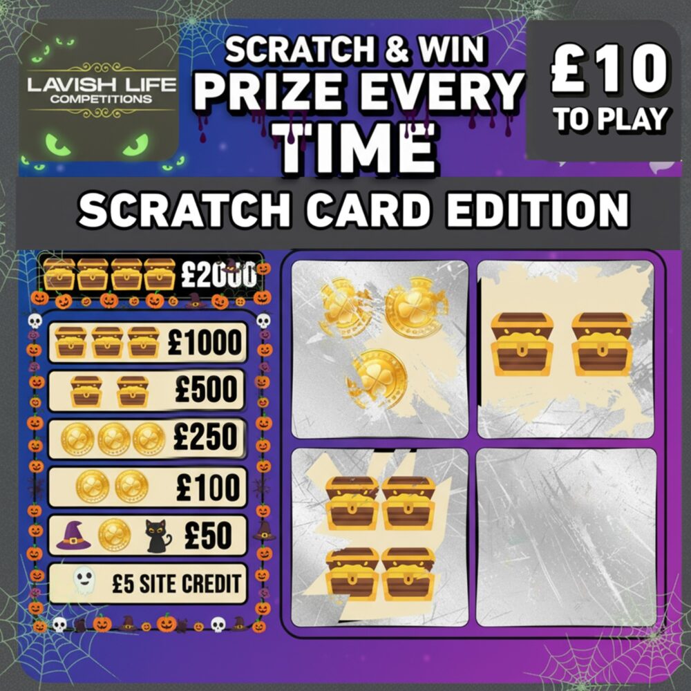 PRIZE EVERYTIME SCRATCH CARD : WIN UP TO £2,000 INSTANTLY - £1K END PRIZE!#3