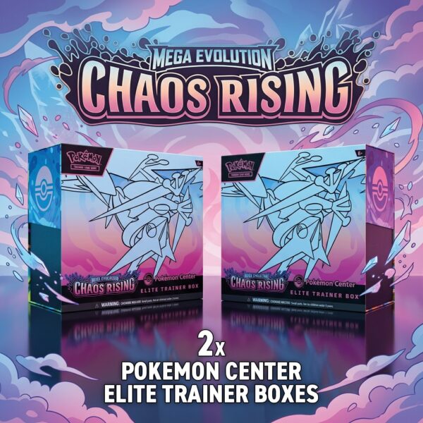 2 X CHAOS RISING POKEMON CENTER ELITE TRAINER BOXES!