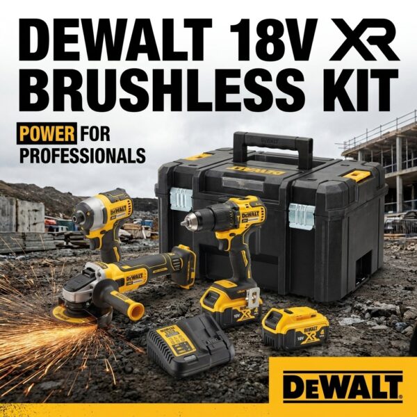 DEWALT 18V BRUSHLESS CORDLESS 3 PC KIT!